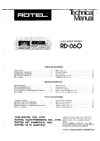Rotel RD-860 - Technical manual 